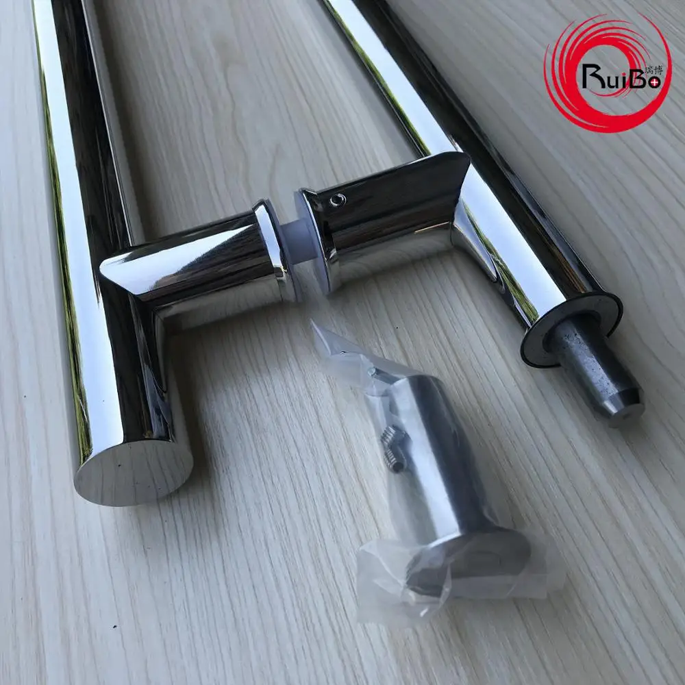 Whole sale round stainless steel glass door pull handle lock