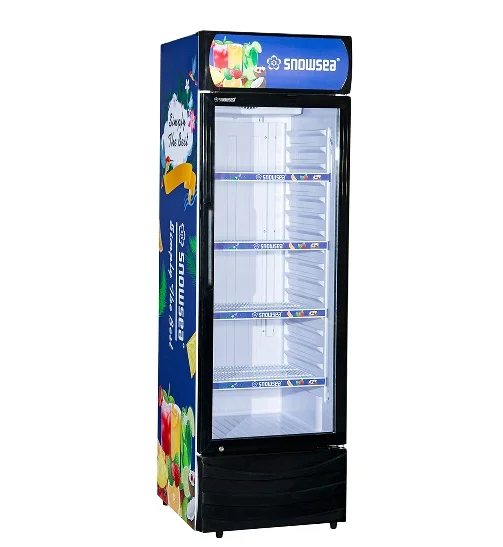 500W SNOWSEA 2023  Commercial Supermarket Display Freezer Refrigerator Single Double Three Glass Door Beer Fridge Beer Fridge