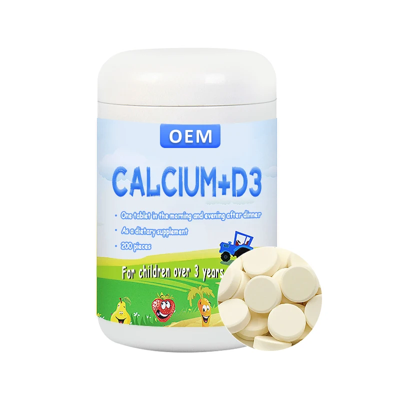 OEM/ODM children calcium vitamin D3 and zinc promote growth and bone calcium