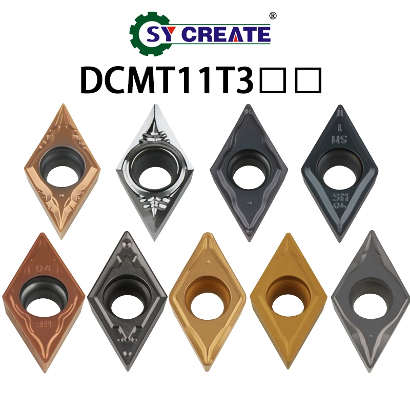 DCMT11T3** DCMT11T308HQ TN610 Horizontal Flat Bed CNC Impact resistant External finishing Carbide DMCT inserts lathe tools