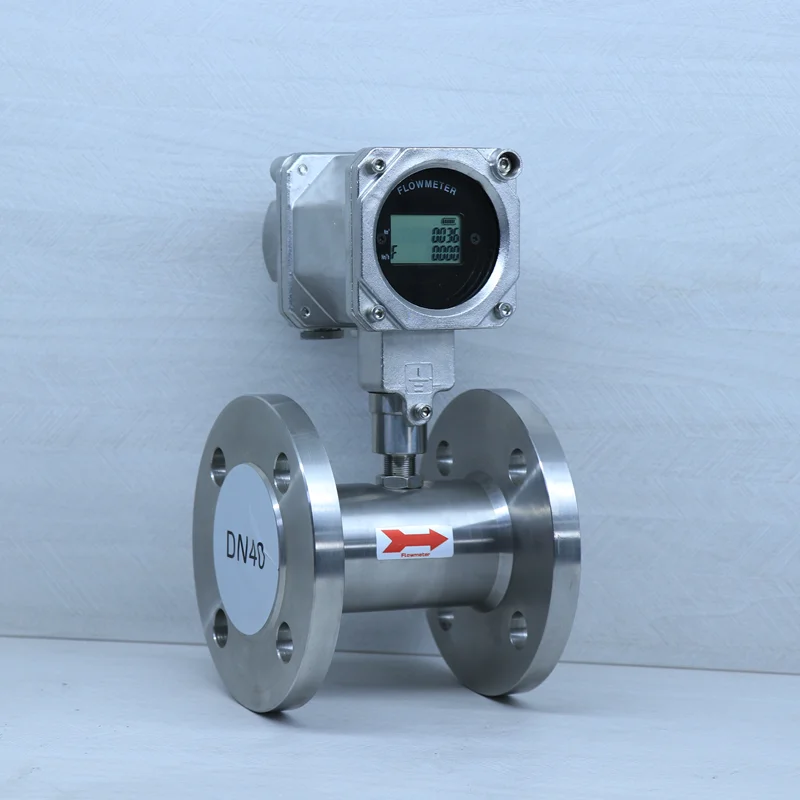explosion proof gasoline diesel turbine flowmeter Sanitary turbine beer flow meter CE approved  liquid turbine flow meter