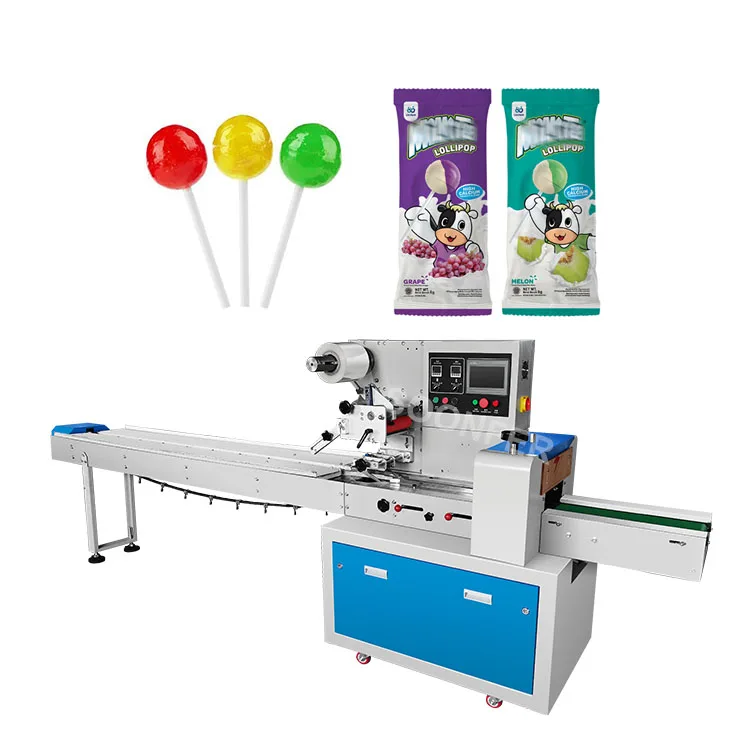 Automatic horizontal wrapper ball lollipop candy bar pillow packaging packing machine