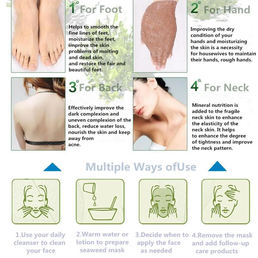 
OEM Wholesale With Collagen Face Mask Algae particle mask algae tightening masque Seaweed mask best quality 