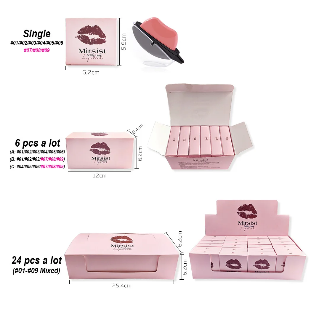 Wholesale Vegan Lipstick 9 Matte Nude Lipstick Shades Non-Stick Cup Waterproof Mineral Ingredients Labeling Pattern Lazy
