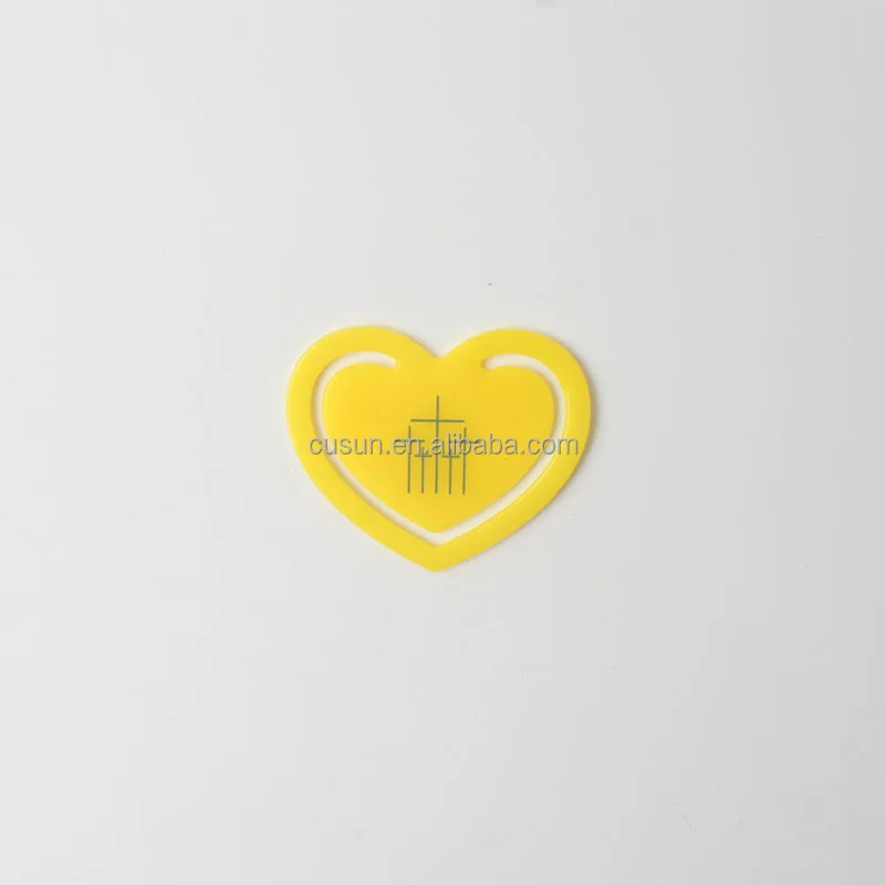Fashion Paper Bookmark Promotion Heart Plastic Custom Bookmarks for Book