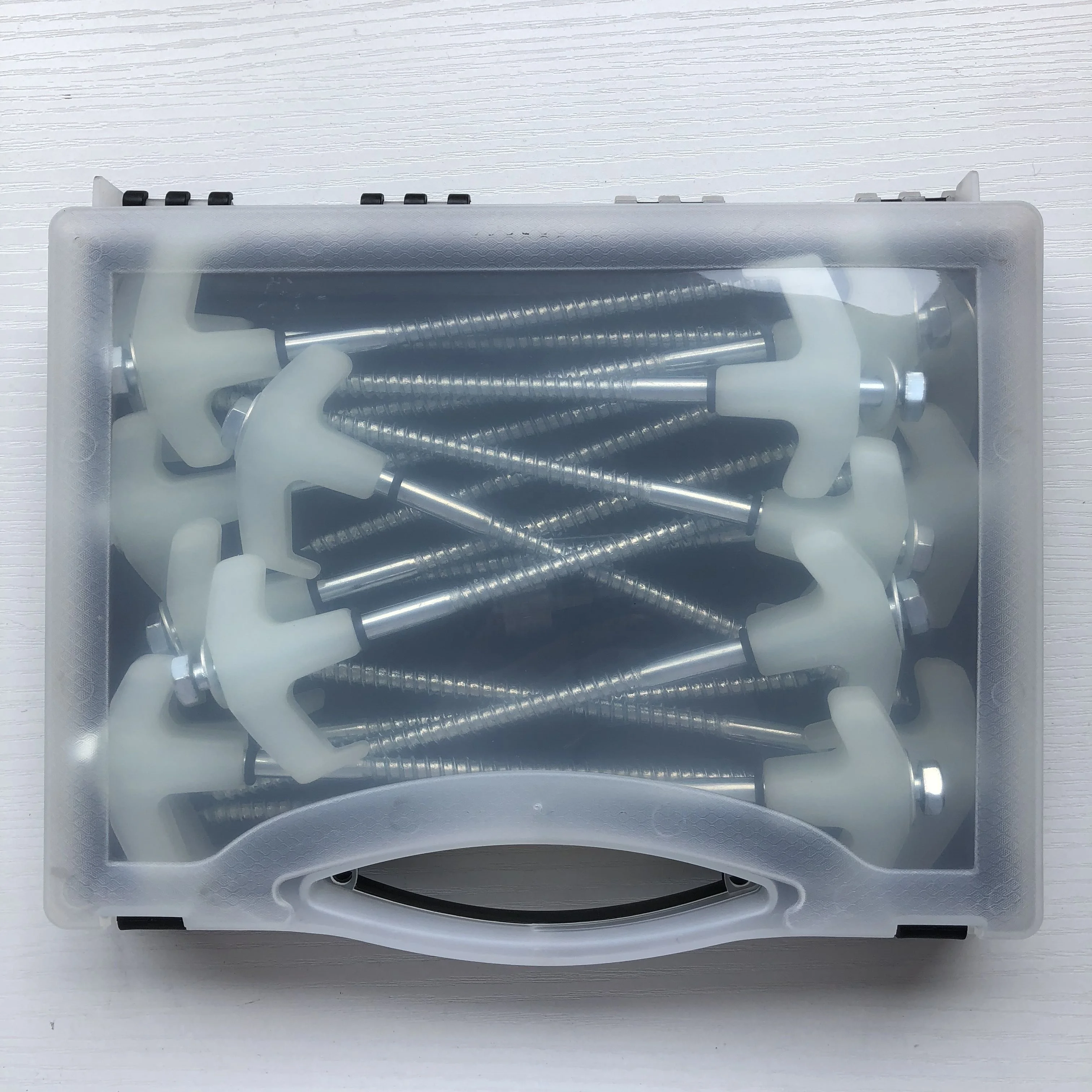 Hot selling factory supply screw tent peg tent stake with storage box for outdoor camping