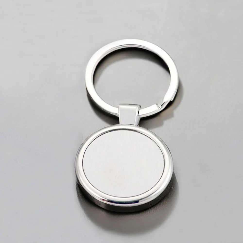 Wholesale Personalized Custom Round Shaped Keychain Metal Logo Key Chain Blank Key Ring Custom Keychain