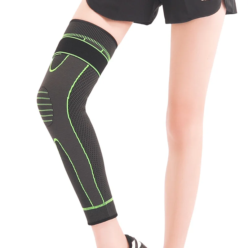 Wholesale Knee Brace Nylon Sports Running Knee Protector Guards Calf Sleeves for Basketball Lengthening Breathable Knee Support