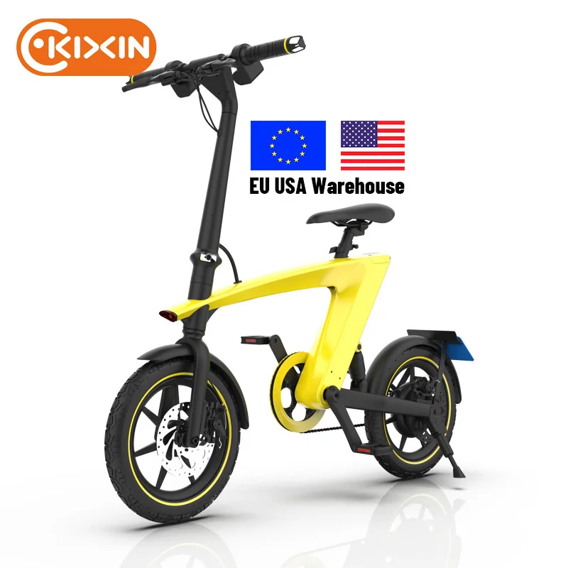US/EU Warehouse 250W/400W Foldable Electric City Bicycle 14-inch Adult H1 E Bike Removable 36V Lithium Battery Digital Ebike