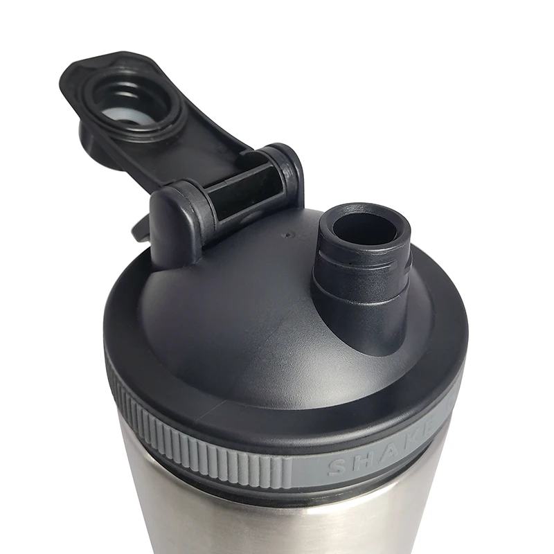 Gym Sports custom logo Stainless Steel workout Blender Protein Shaker Bottle Metal Custom Wholesale Protein Shaker cup