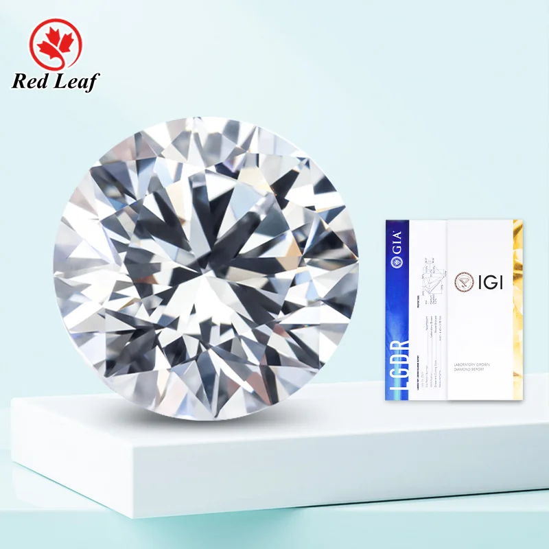 Сертифицированная лаборатория Redleaf CVD HPHT IGI синтетическая свободная сертифицированная Диамант GIA 0 3 5 1 карата лабораторные ювелирные изделия с бриллиантами