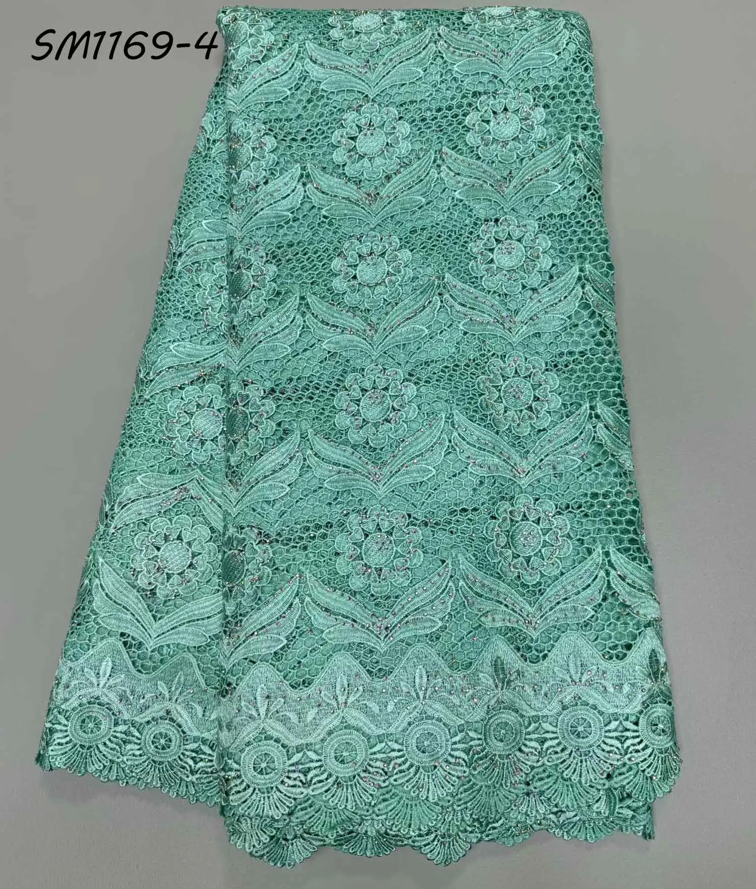 Latest soft cord lace with colorful shiny Sequins 100% cotton guipure lace with reasonable price soft fabric for women dressing