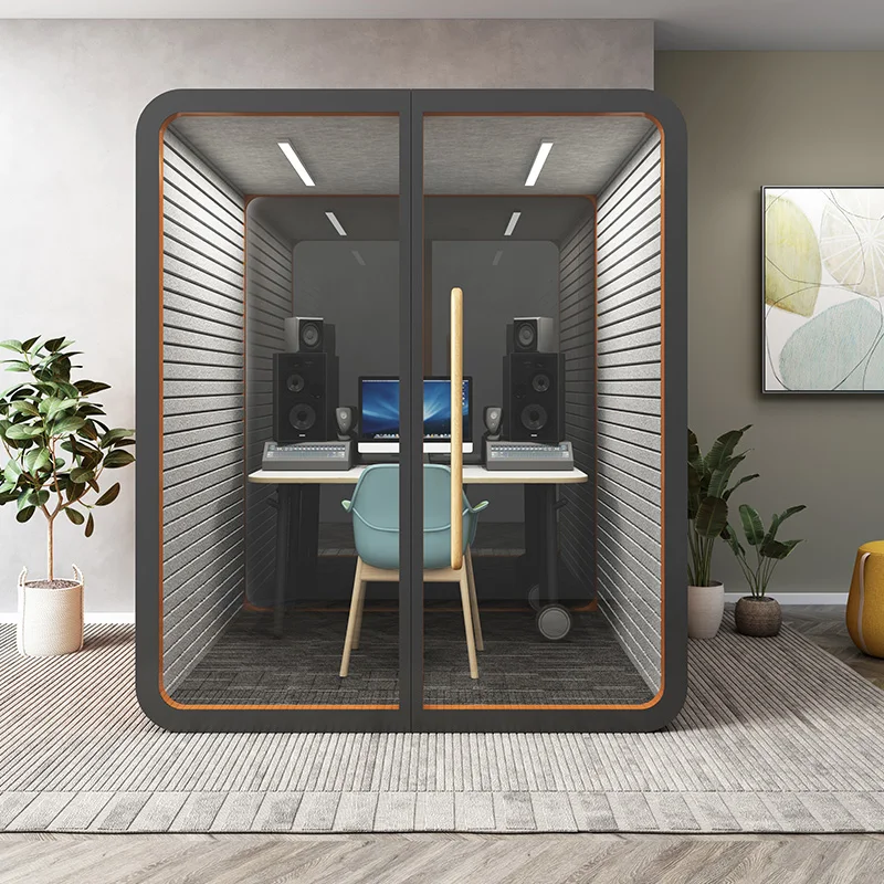 Outdoor Private Glass Workspace Acoustic Booth Garden Sound Proof Office Meeting Pod
