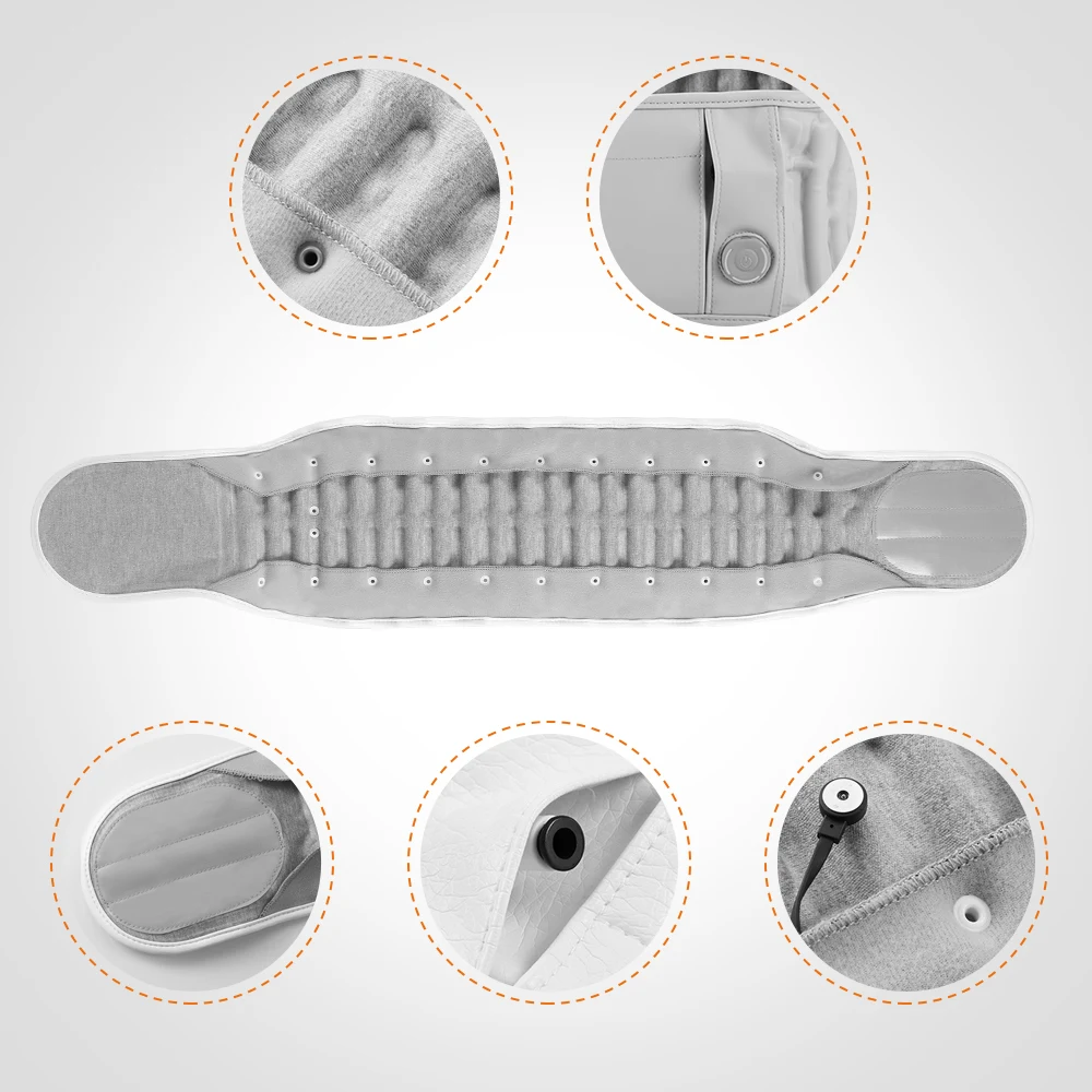 Professional New Create Lumbar-sacral Back Spinal Belt Waist Support USB Portable Graphene Heating Massage Belt