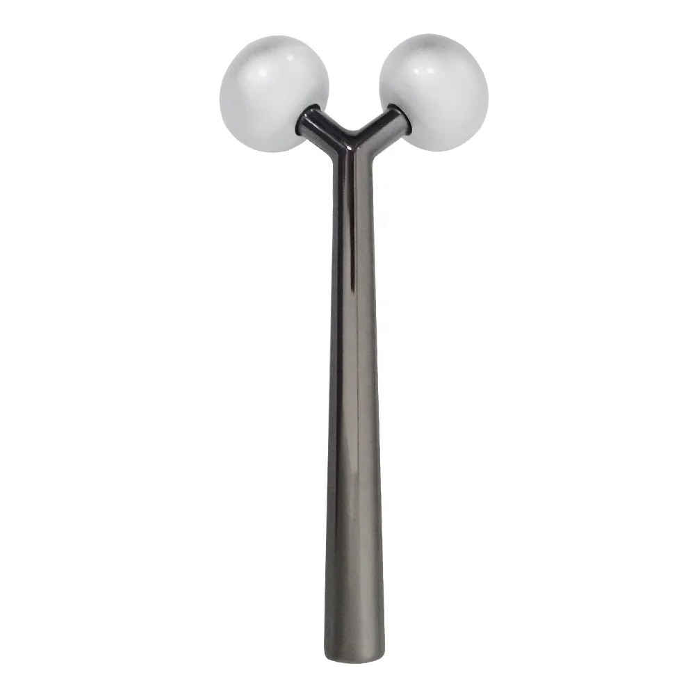 black y 3d beauty tiger eye massage microcurrent stainless steel ice face roller