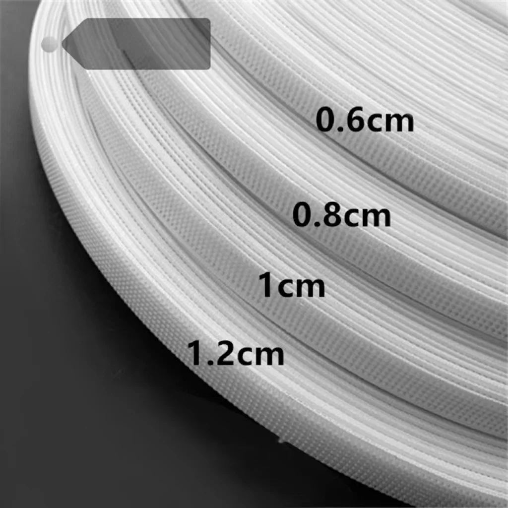 Manufacturer Customized Rigilene Polyester Boning Tape 6MM 8MM 10MM 12MM Plastic PP Corset Collar Bag Garment Accessories