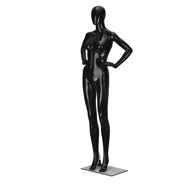 Factory Wholesale Life Size Plastic Fabric Full Body Mannequin Female Black
