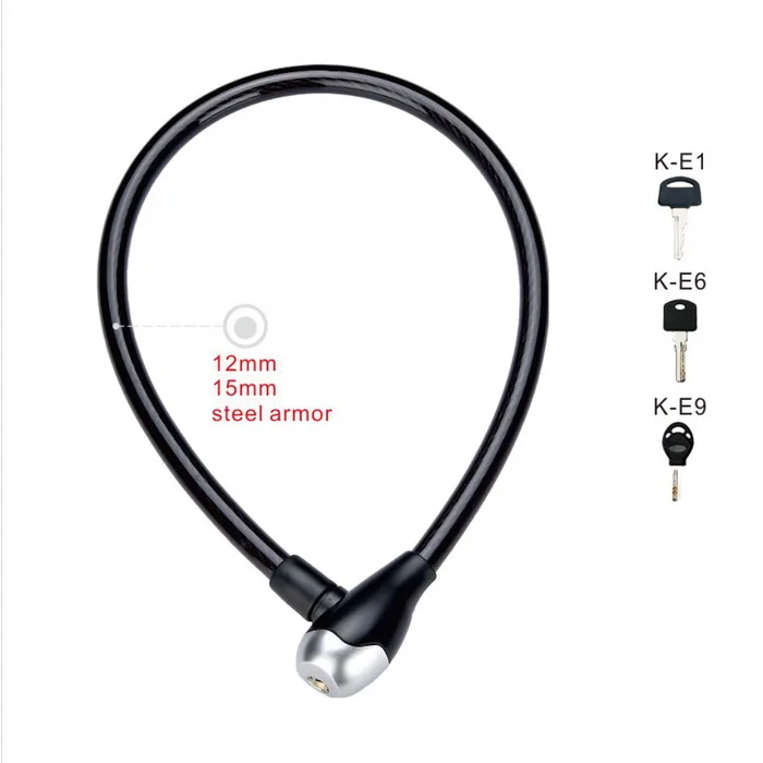 1.5M Stainless Steel Anti Theft Mountain Road Bike Cable Lock