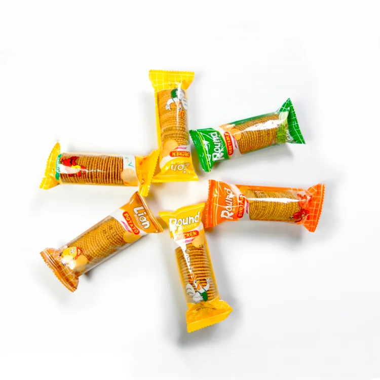 26g Vegetable Flavor Salty Taste Biscuits Round Cracker Healthy Snacks