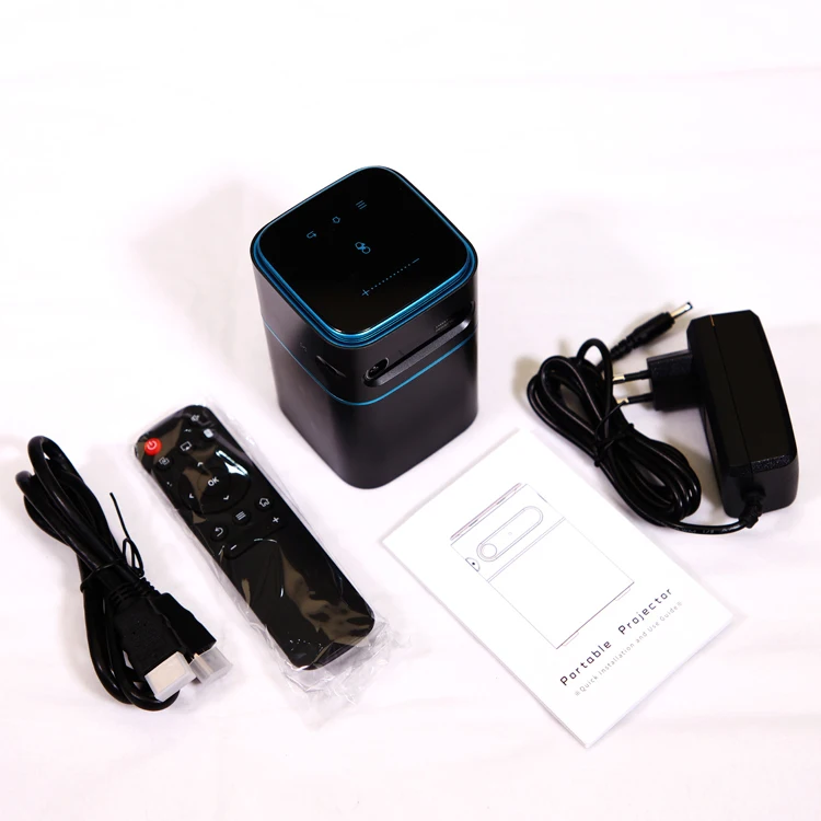 Smart Android 9 WIFI Video Home Theater Mini Pocket DLP Outdoor Projector 4K UHD 1080P Portable Touch Screen Projectors