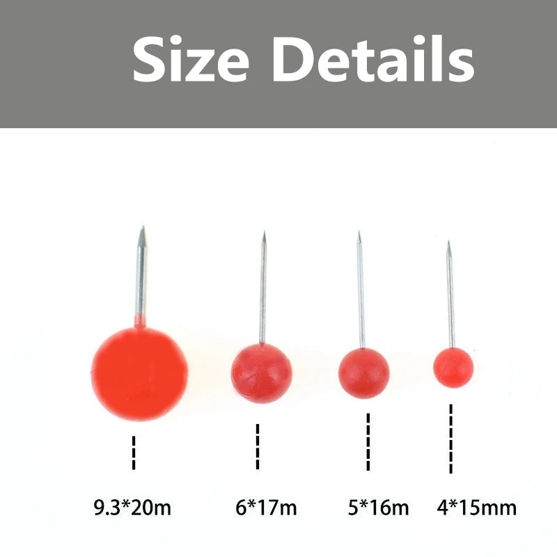 Colorful Push Pin Round Head Map Thumb Tacks White Pushpins
