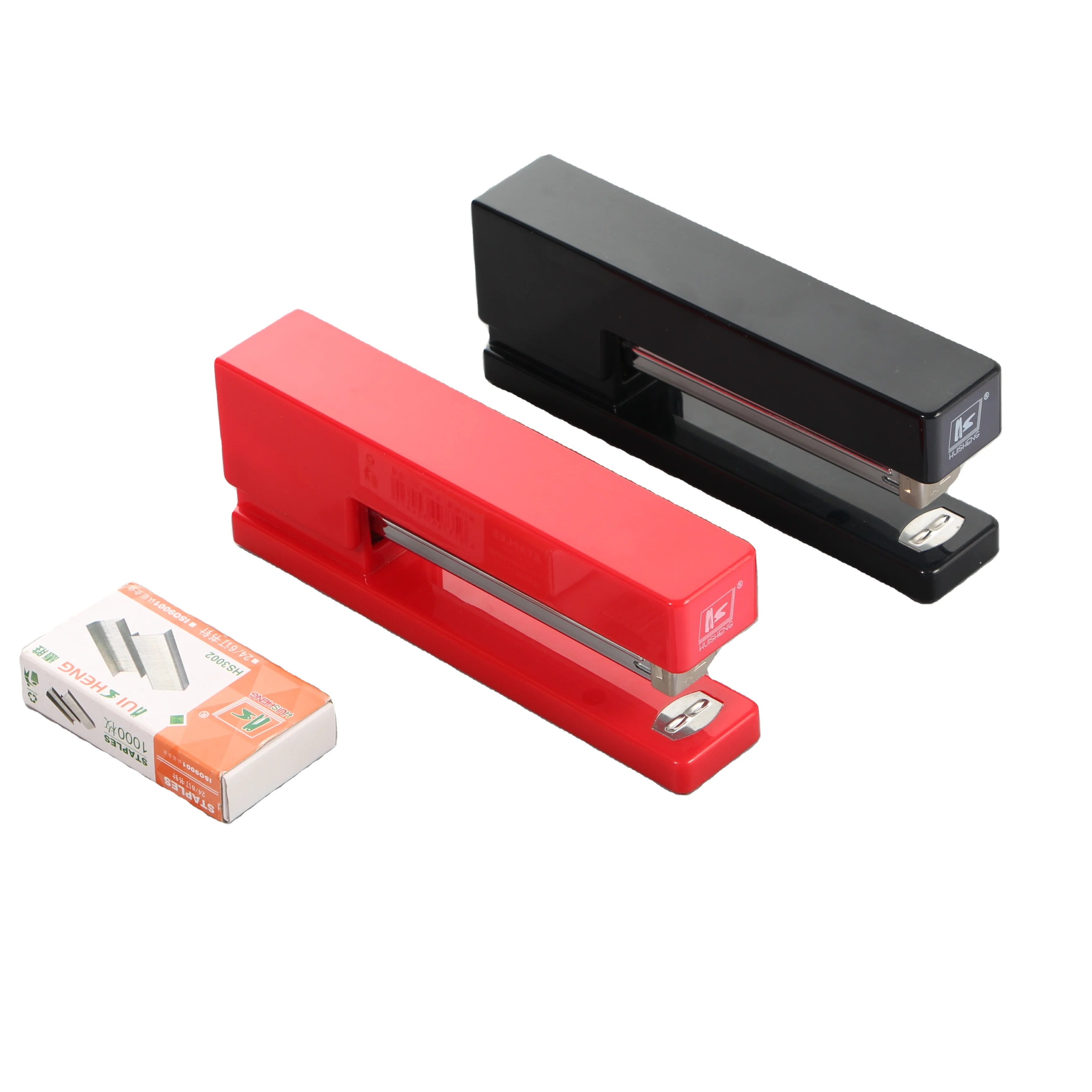 Office school desktop fancy new design stapler cute pink plastic stapler 24/6 labor-saving 2-25 sheet stapler