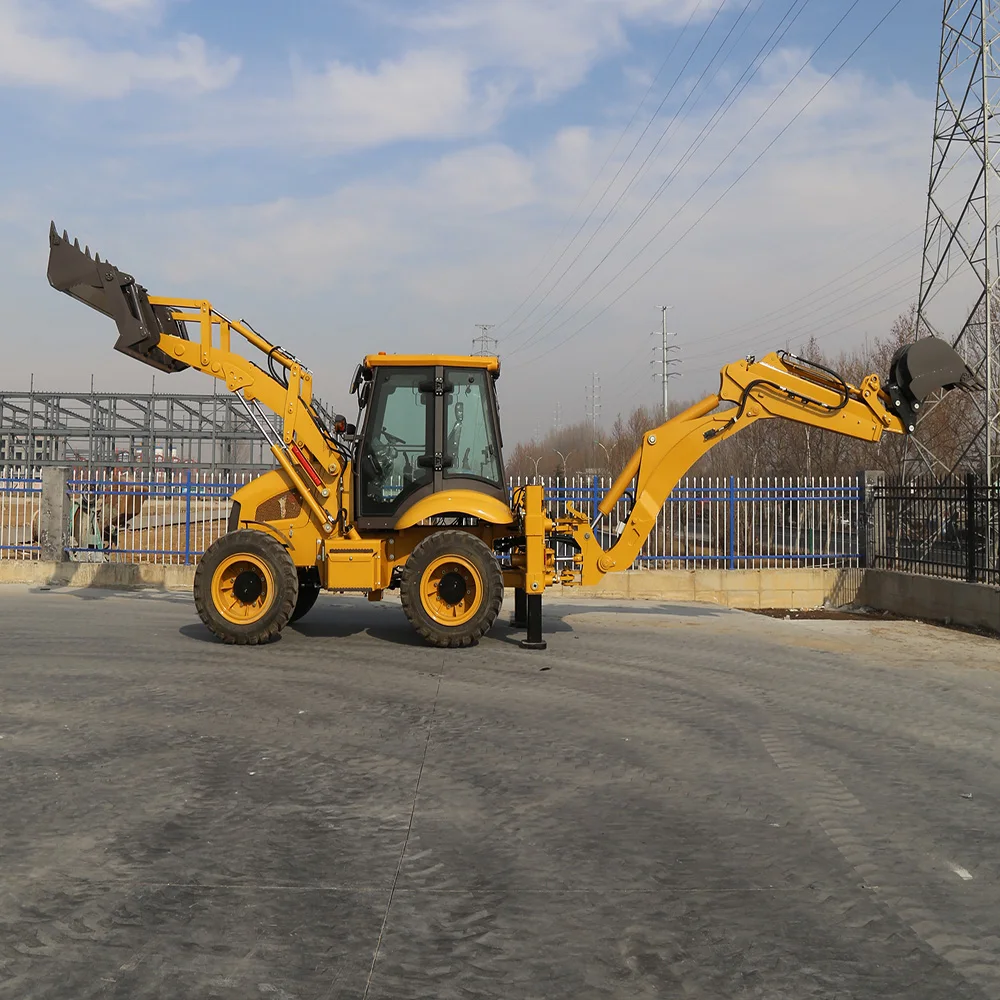 Chinese Small Wheel Mini Tractor Excavator Digger Backhoe Loader Front End Loader Brand New Compact Backhoe for sale