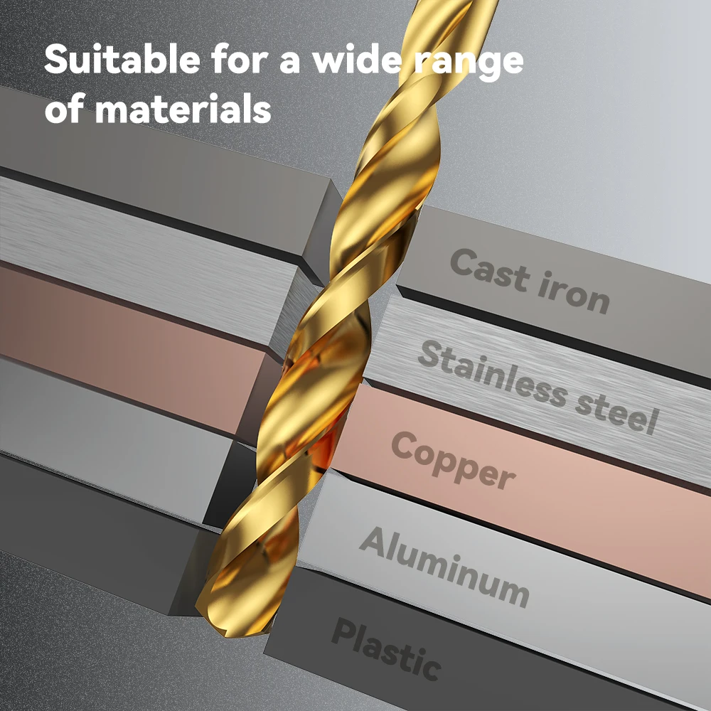 Metric  OEM/ODM Factory High Quality HSS Titanium Coated Drill Bits for Metal Drilling