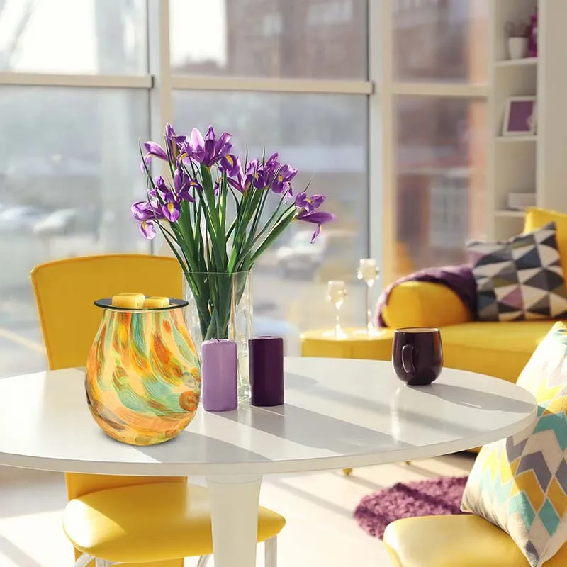 Glass Electric Wax Melt Scented Warmer Fragrance Aromatherapy Heater Light for Candle Wax Melts Electrical Scent Burner