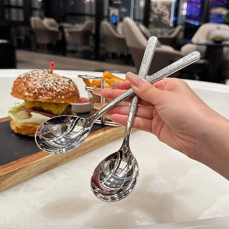 OMGO Round Bouillon Spoons Mixed Colors Household Items Premium Quality Agent Kitchen Utensils