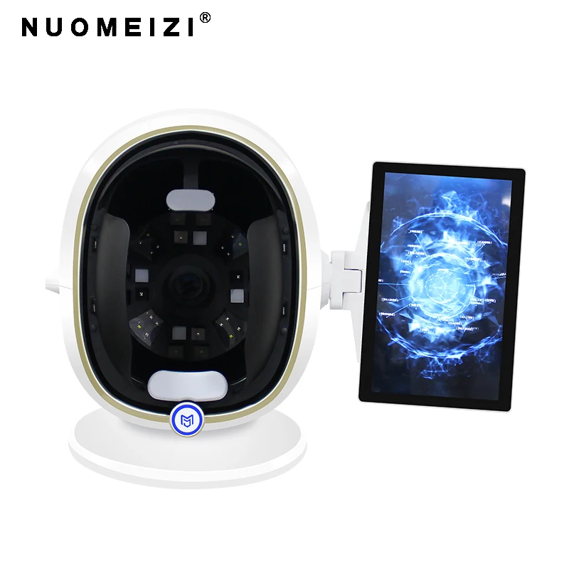 8 in1 Portable Wifi smart mirror scanner 3D facial skin analyzer machine digital skin beauty analyzer tester with screen