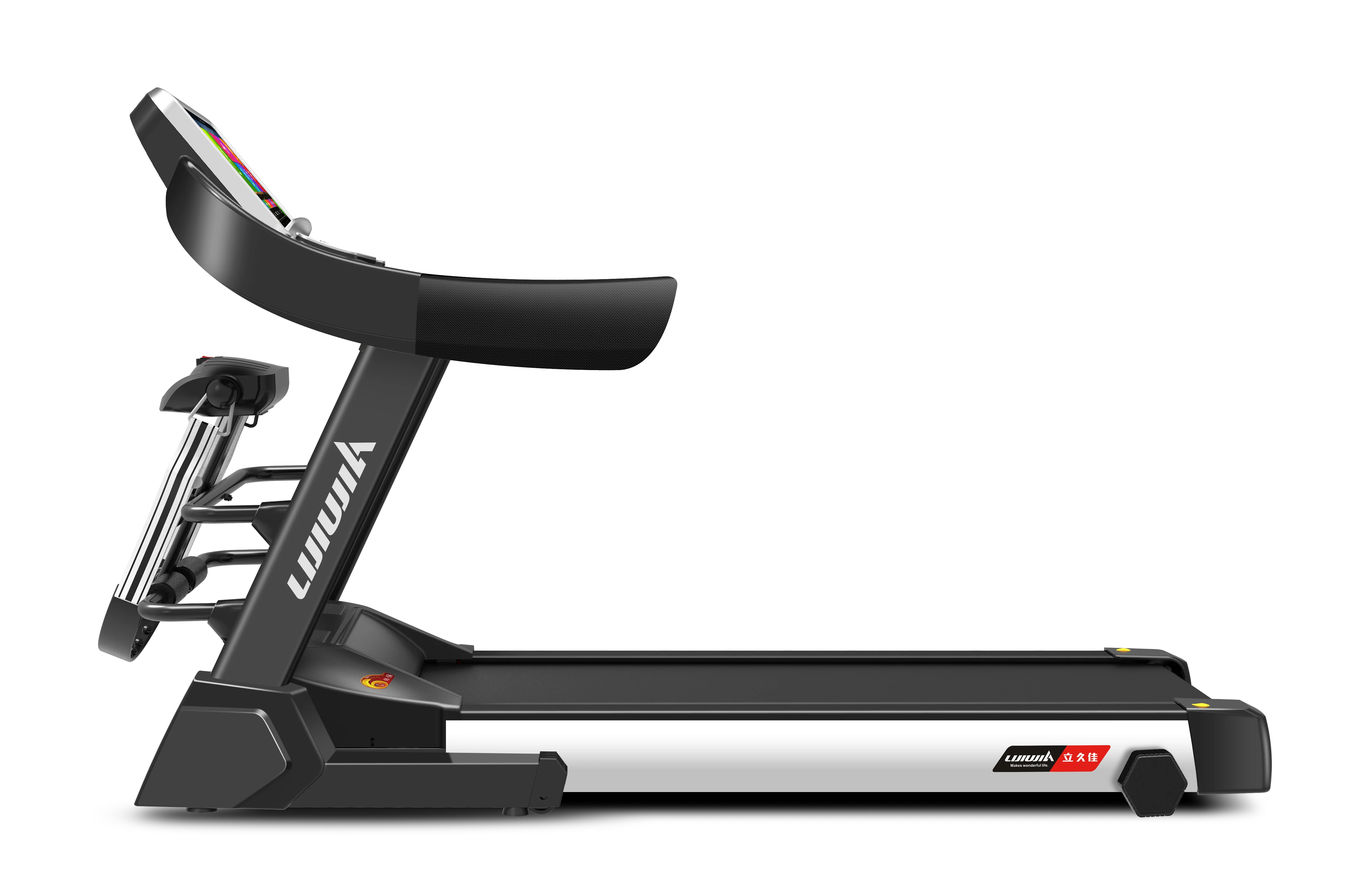 High quality foldable body shaper luxury electric fitness equipment DC AC motor treadmill with oil auto system