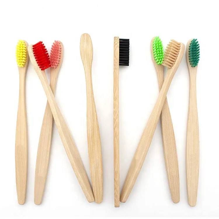 LULA Eco Friendly Biodegradable Natural Recyclable Soft Bristle Wooden Wood Bambu Bamboo Toothbrush For Adult Children