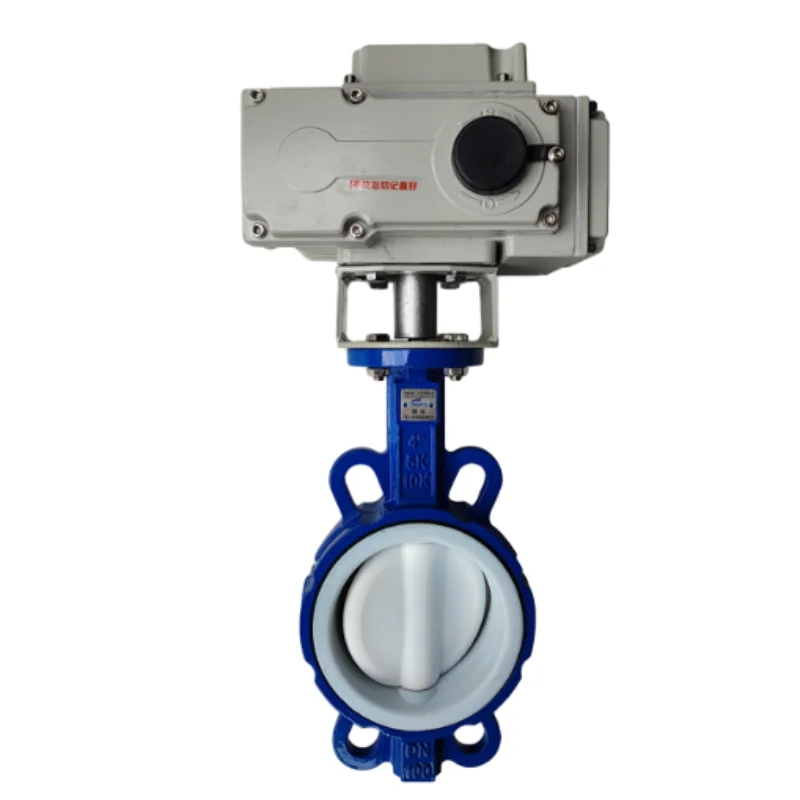 High Performance Electrically Adjustable Ptfe Sealed Wafer Butterfly Valve for Gas Media High Temperatures General Application