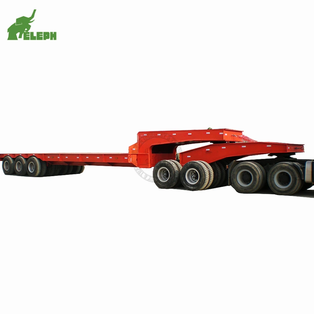 Лидер продаж 60 тонн-100 тонн lowboy-трейлер-тележка с дистанционным управлением тележка для прицепа распродажа низкая цена