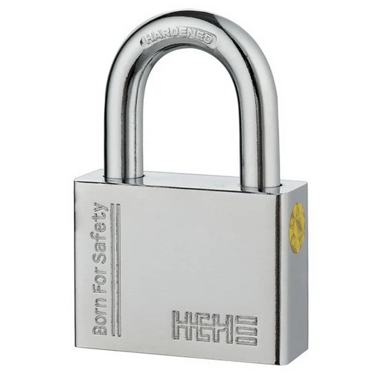 Никель/титан/латунь/Хромированный железный замок квадратной формы с лопастным ключом