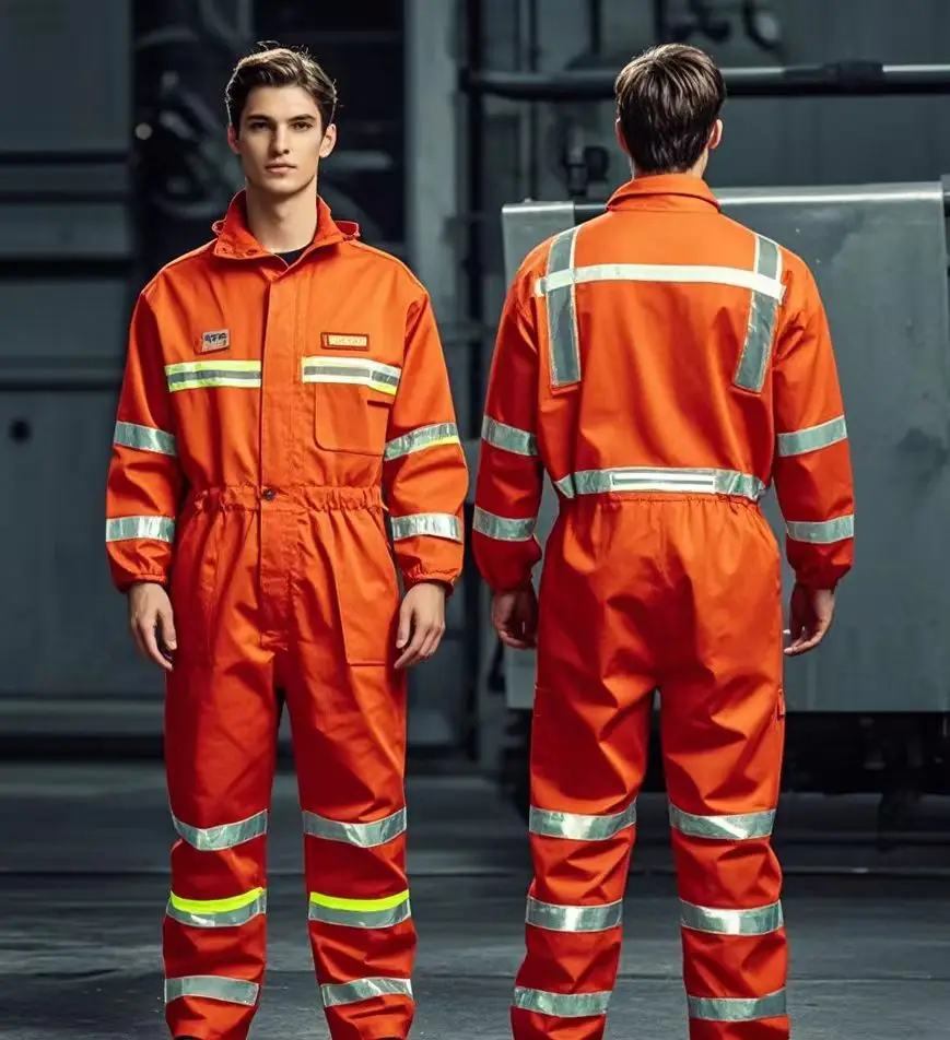 Petrochemical Fireproof Flame Resistant Welding Oil and Gas Coverall Safety Uniforms Workwear