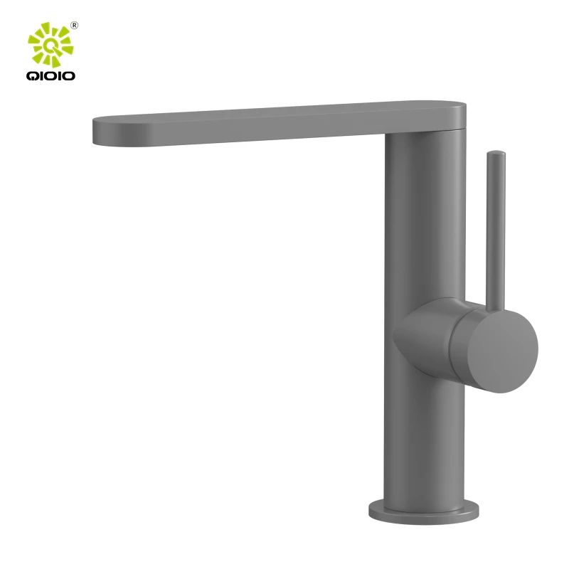 Kaiping good quality brushed nickel 304 stainless steel lead free hot cold mixer basin faucet