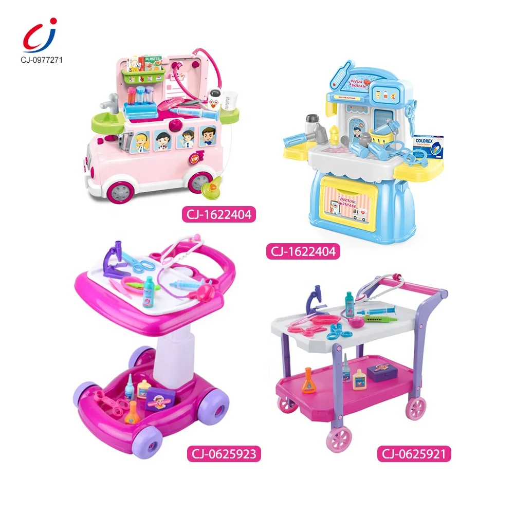 Wholesale preschool play game children cake car doctor set toy pretend play