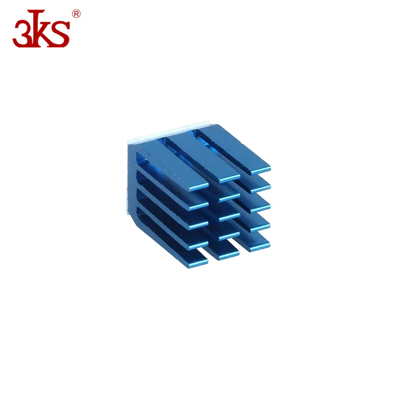Алюминиевый радиатор Spiky 9x9x12 мм синий охлаждающий мини-радиатор с клейкой