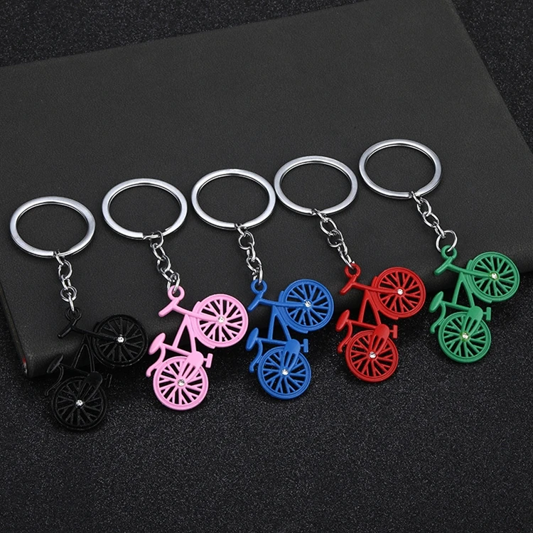 Fashion new design metal keychain Bicycle gift pendant luxury manufacturer key chain