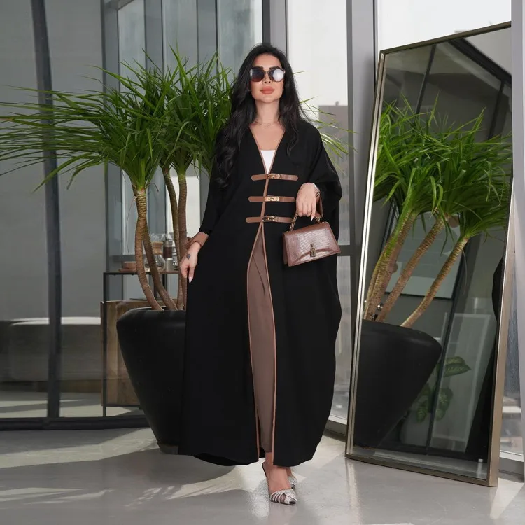 Wholesale Oem Dubai Arab Turkey Luxury Muslim Dress Luxurious Les Robe Musulmane Femmes De Luxe Custom Black Women Abaya Caftan