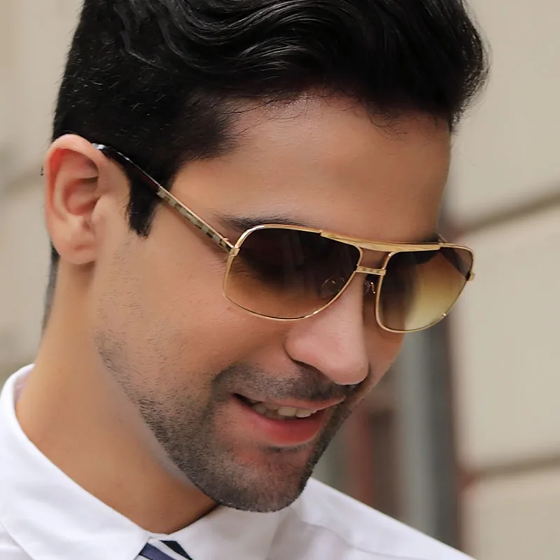 Мужские солнцезащитные очки с двойным мостом