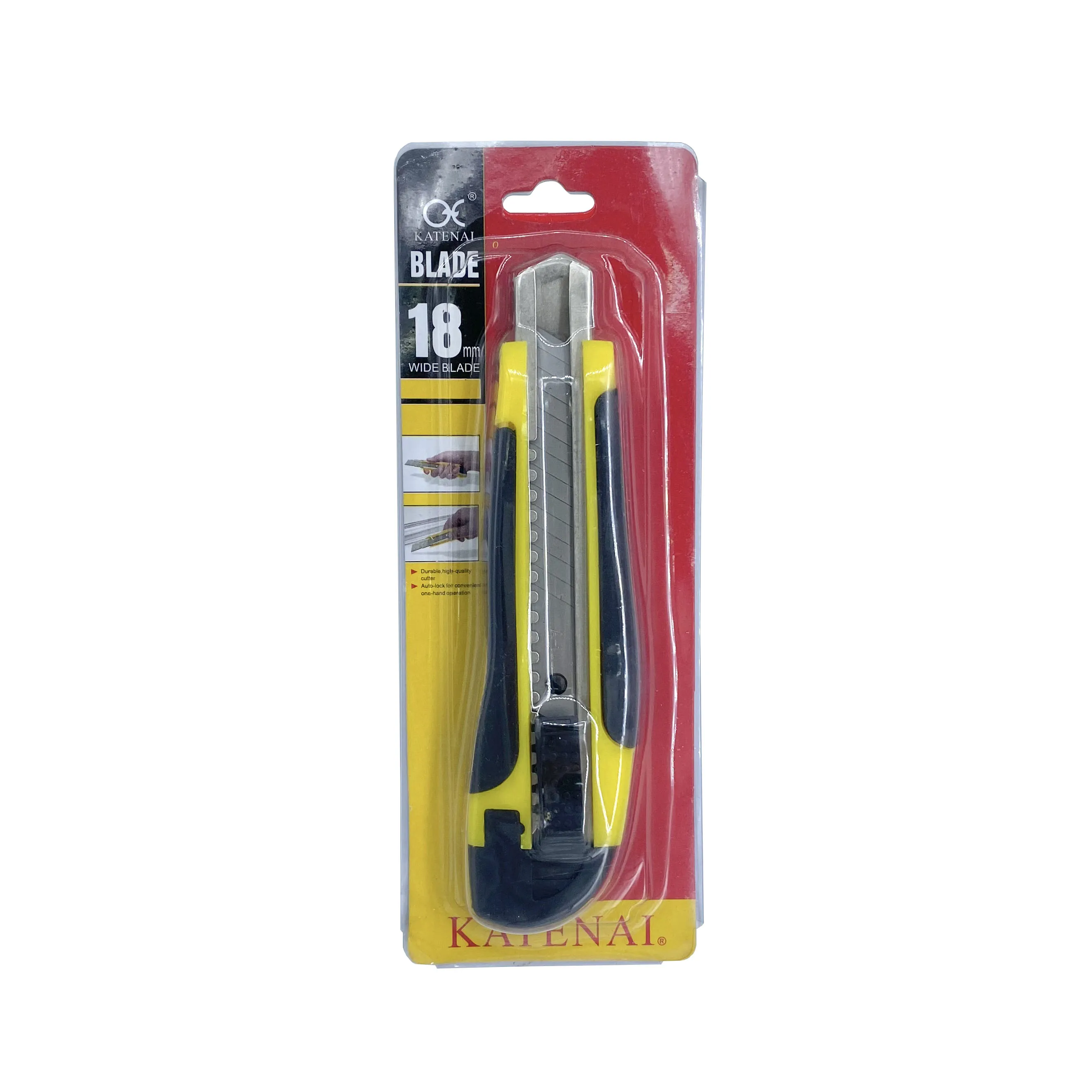 Ready to ship 18mm Utility Knife Plastic Handle Snap Metal Blade Box Cutter Knife