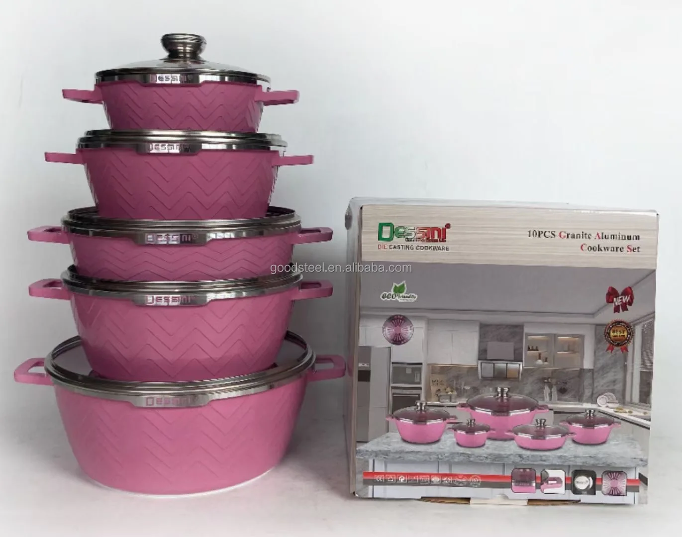 Best Quality 10PCS Aluminium Pot Kitchen Set Die Cast Nonstick Aluminum