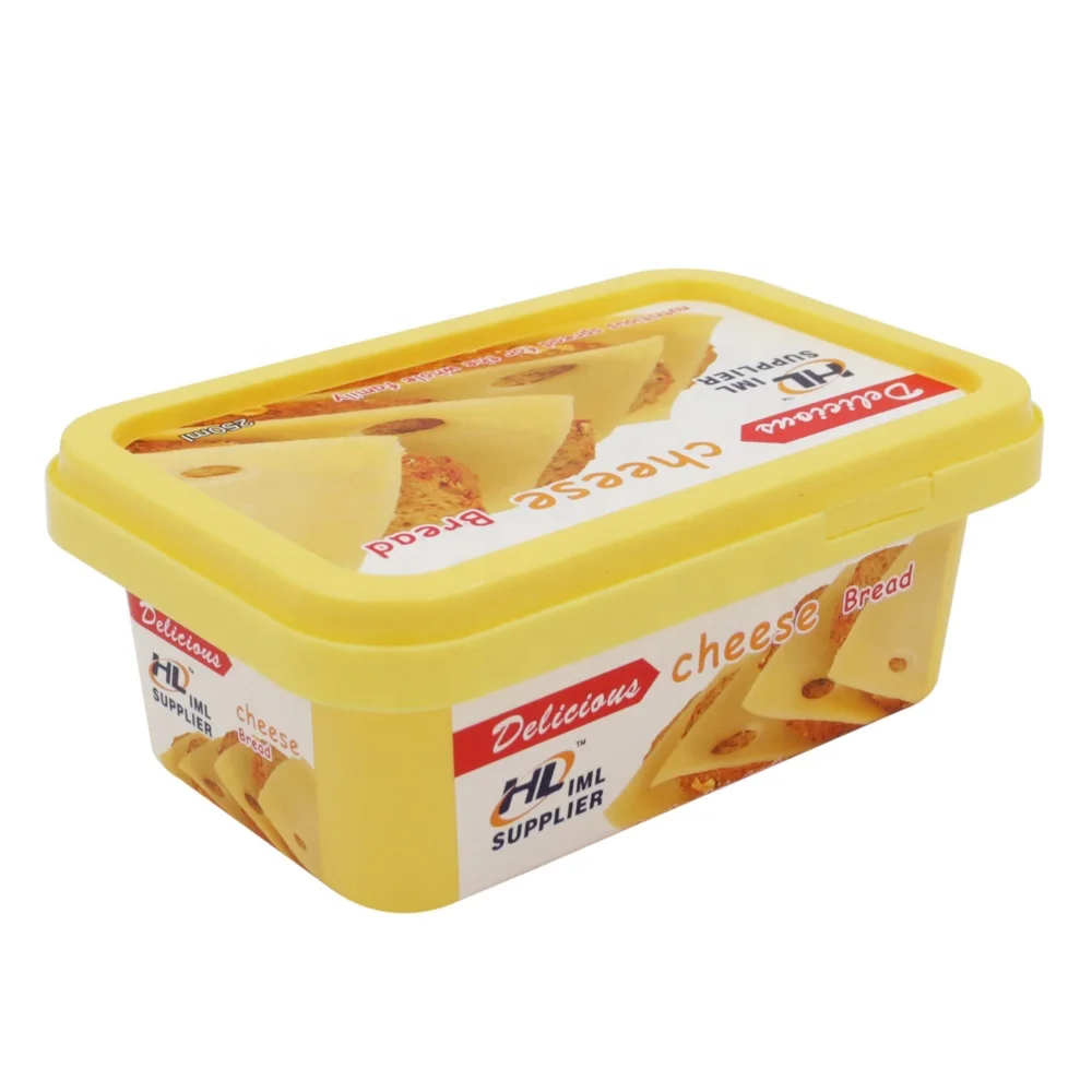250ml IML Margarine spread Container Rectangular PP Plastic Packaging