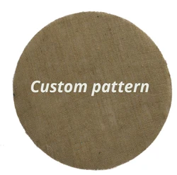 2022 hot sell environmental material round woven heat resistant printing jute placemat