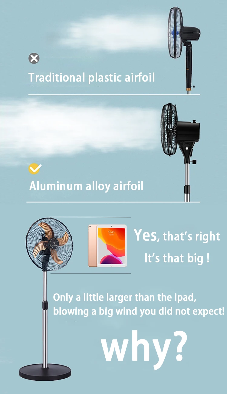 High quality home use gold round ox pedestal fan small standing fan 220v