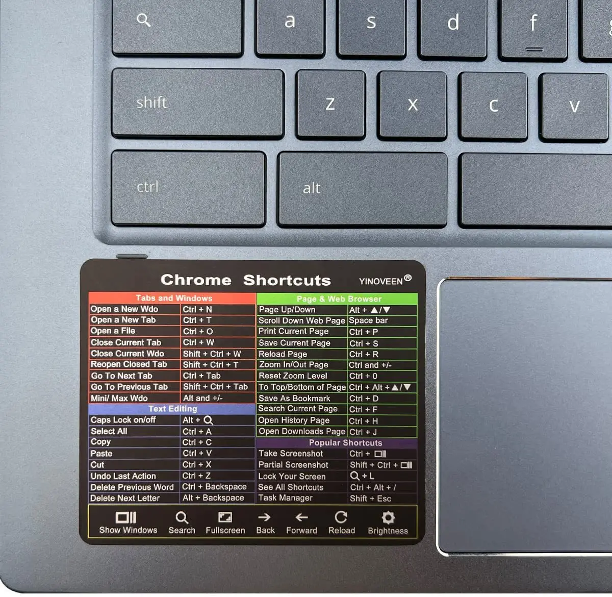 Keyboard Guide vinyl Color self-adhesive computer keyboard Shortcuts label sticker