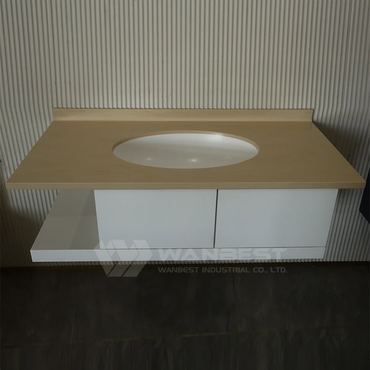 Modern Solid Wood Brown Washroom Bathroom Vanity Bathroom Cabinets White Bathroom Sink for sale